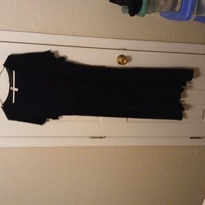 Black, short sleeve, GRECERELLE, 2XL,  Midi dress